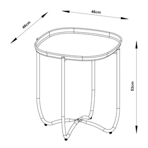 Tuintafel Sandefjord bijzettafel metaal [en.casa]