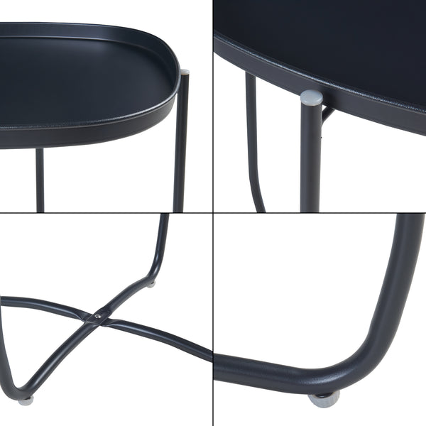 Tuintafel Sandefjord bijzettafel metaal [en.casa]