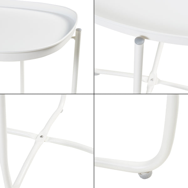 Tuintafel Sandefjord bijzettafel metaal [en.casa]