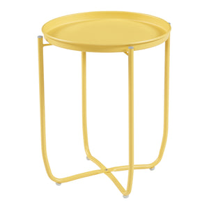 Table basse avec plateau amovible Sandefjord acier [en.casa]
