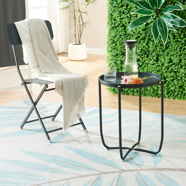 Tuintafel Sandefjord bijzettafel metaal [en.casa]