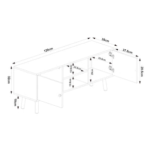 Meuble TV Reyljand 120 x 35 x 50 cm [en.casa]