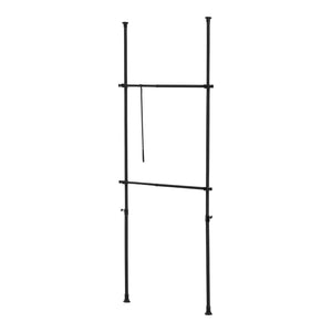 Penderie télescopique Kemi acier laqué noir [en.casa]