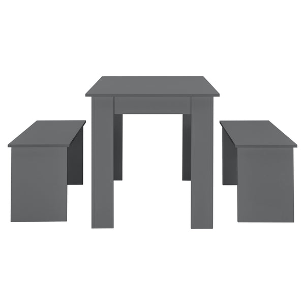 Eethoek set tafel 110x70x73 en banken 86,5x33x43,5 cm - 4 kleuren