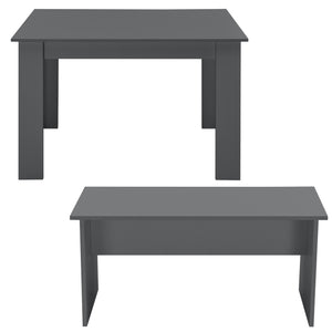 Eethoek set tafel 110x70x73 en banken 86,5x33x43,5 cm - 4 kleuren