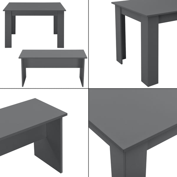 Eethoek set tafel 110x70x73 en banken 86,5x33x43,5 cm - 4 kleuren