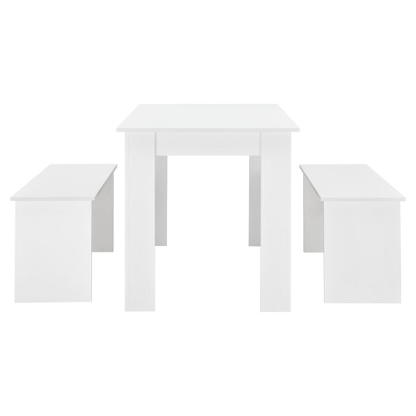 Eethoek set tafel 110x70x73 en banken 86,5x33x43,5 cm - 4 kleuren