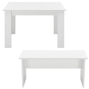 Eethoek set tafel 110x70x73 en banken 86,5x33x43,5 cm - 4 kleuren