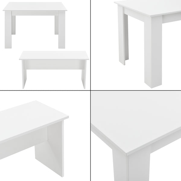Eethoek set tafel 110x70x73 en banken 86,5x33x43,5 cm - 4 kleuren