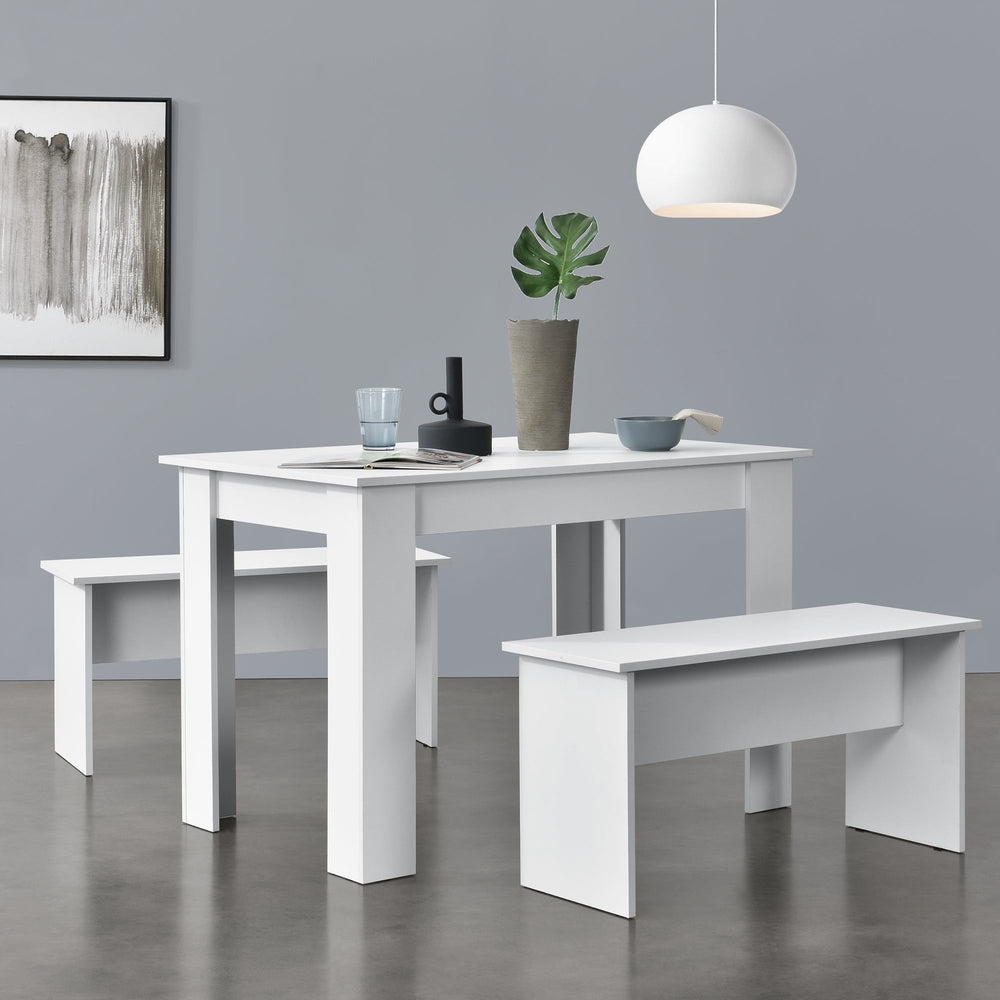 Tafel- en bankenset 110x70 cm in verschillende kleuren en.casa - premiumXL