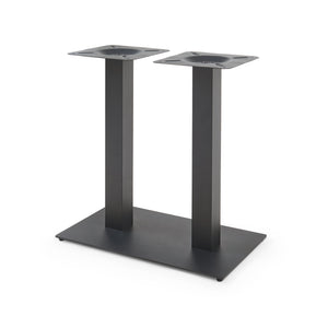 Piétement de table Vadejord acier laqué 70 x 40 x 73 cm noir [en.casa]