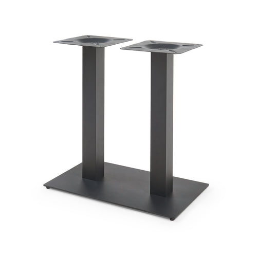 Piétement de table Vadejord acier laqué 70 x 40 x 73 cm noir [en.casa]