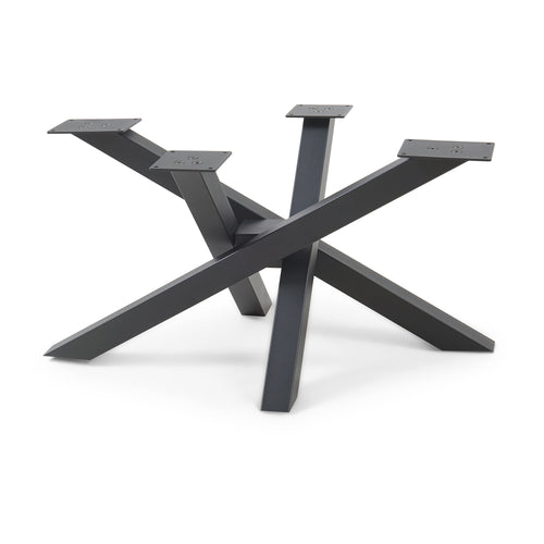 Piètement de table Umala acier noir [en.casa]