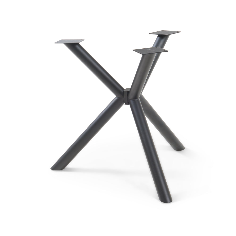 Piètement de table Viserinna acier 94,5x94,5x73 cm noir [en.casa] - premiumXL