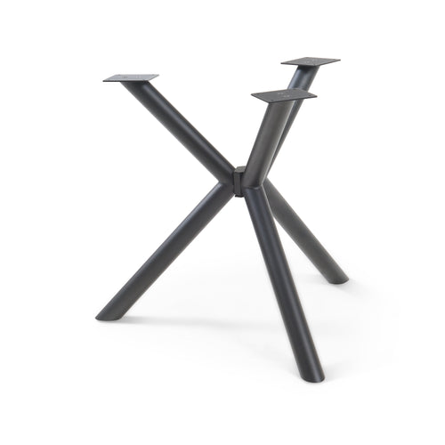 Piètement de table Viserinna acier 94,5x94,5x73 cm noir [en.casa] - premiumXL