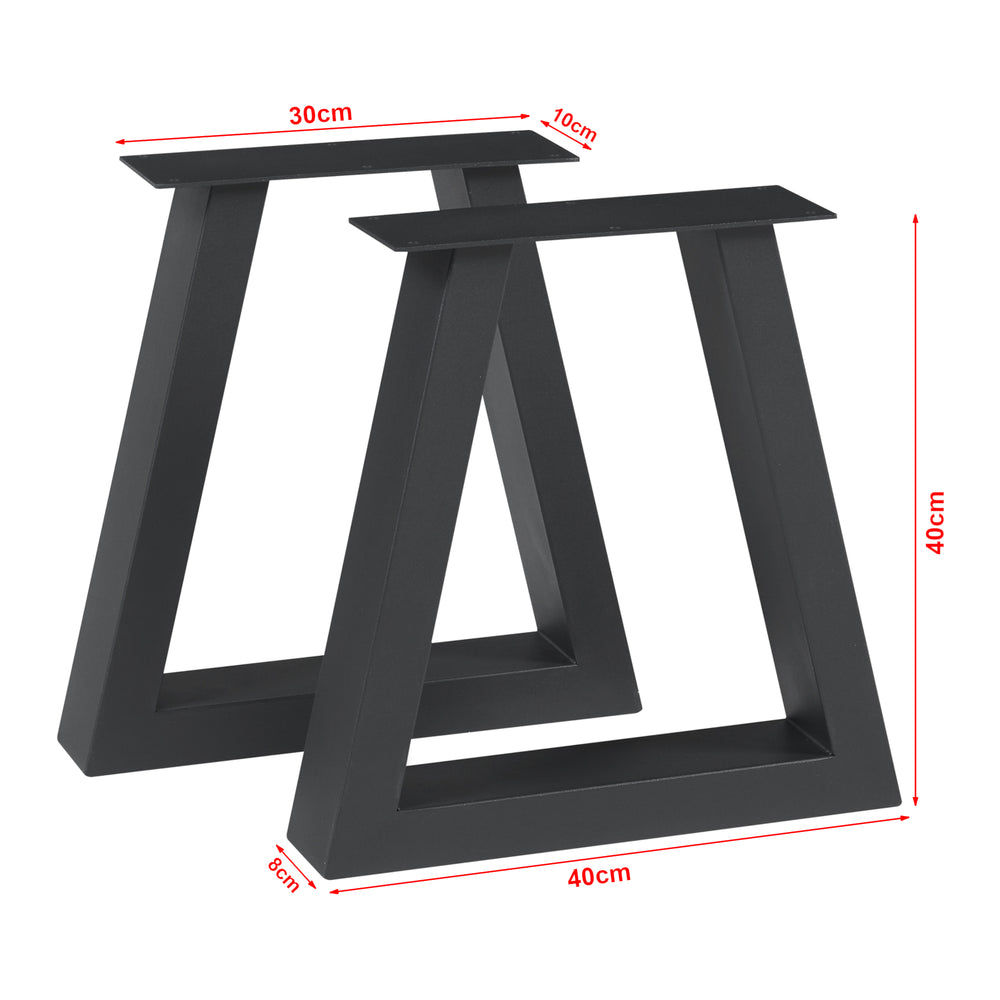 Stalen onderstel Greiling set van 2 tafelpoot zwart [en.casa]