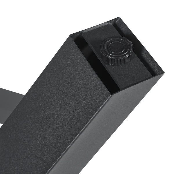 Lot de 2 pieds de table Greith acier noir [en.casa]