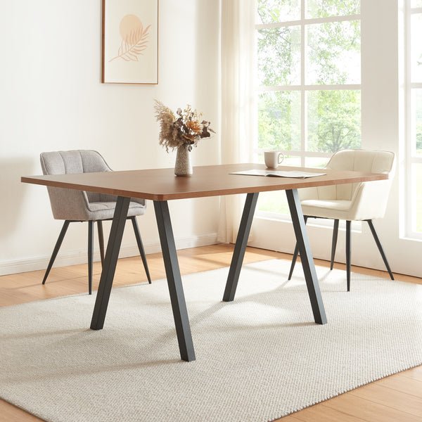Lot de 2 pieds de table Heustreu acier noir [en.casa]
