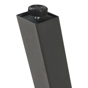 Lot de 2 pieds de table Heustreu acier noir [en.casa]
