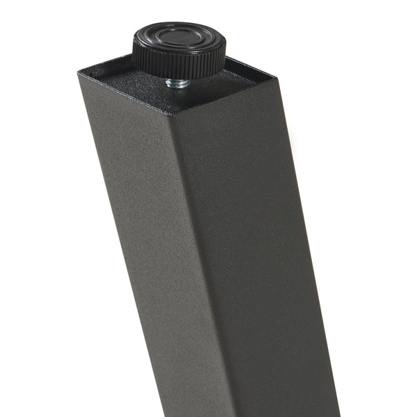 Lot de 2 pieds de table Heustreu acier noir [en.casa]