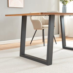 Lot de 2 pieds de table Lülsfeld acier noir [en.casa]