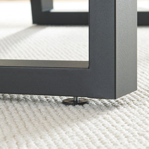 Lot de 2 pieds de table Lülsfeld acier noir [en.casa]