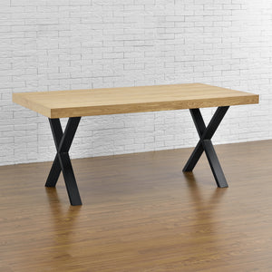 Set de 2 Pieds de Table Greith Métal Forme X [en.casa] 