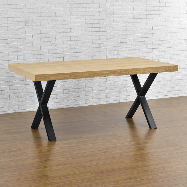 Set de 2 Pieds de Table Greith Métal Forme X [en.casa] 