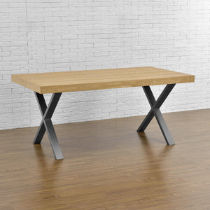 Set de 2 Pieds de Table Greith Métal Forme X [en.casa] 