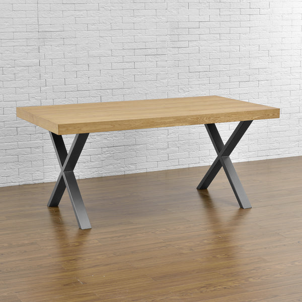 Set de 2 Pieds de Table Greith Métal Forme X [en.casa] 