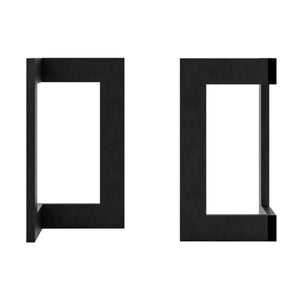 Set de 2 pieds de table Kaskinen acier noir [en.casa]