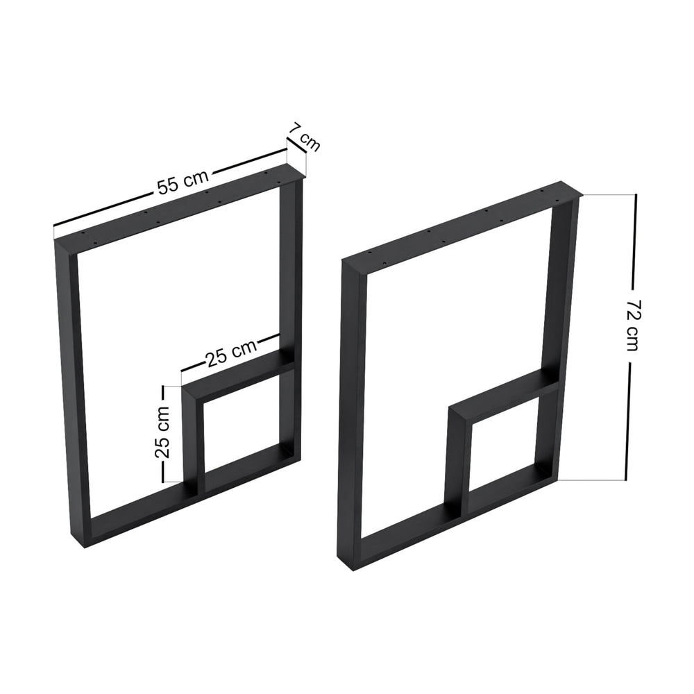 Piètement de table Kauhava lot de 2 acier [en.casa] - premiumXL
