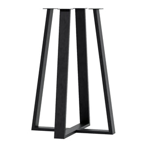 Pied de table Kemijärvi pour salle à manger acier noir [en.casa]