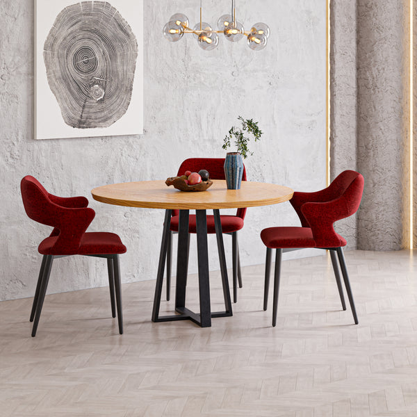 Pied de table Kemijärvi pour salle à manger acier noir [en.casa]