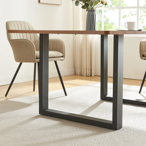 Lot de 2 pieds de table Makers acier noir [en.casa]