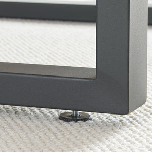 Lot de 2 pieds de table Makers acier noir [en.casa]