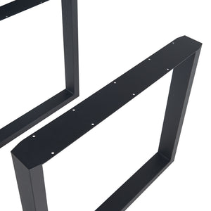Lot de 2 pieds de table Makers acier noir [en.casa]