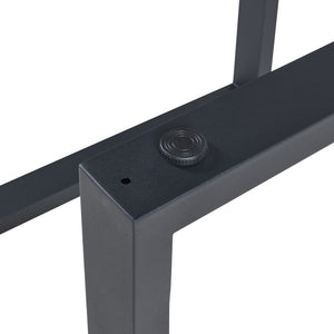 Lot de 2 pieds de table Makers acier noir [en.casa]
