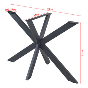 Stalen onderstel Oberau tafelpoot zwart [en.casa]