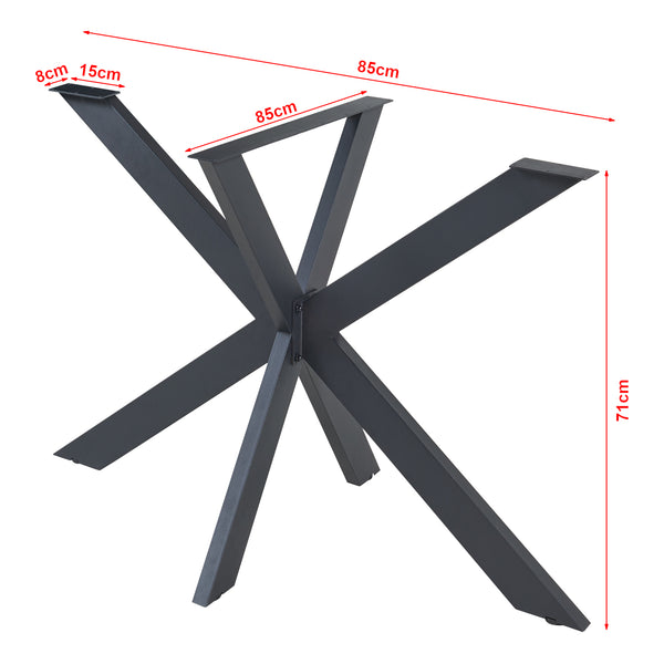 Stalen onderstel Oberau tafelpoot zwart [en.casa]