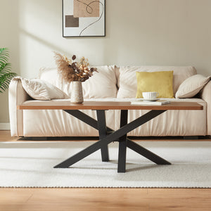 Piètement de table Umala acier noir [en.casa]