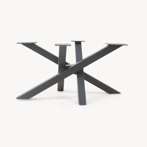 Piètement de table Umala acier noir [en.casa]