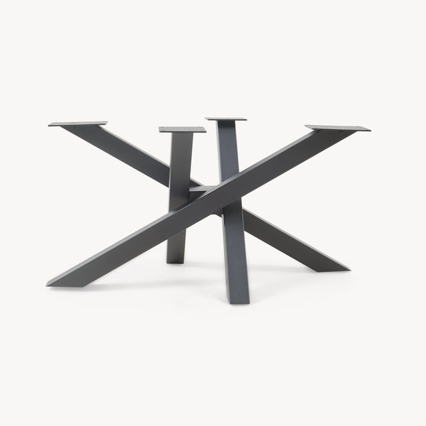 Piètement de table Umala acier noir [en.casa]