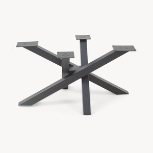Piètement de table Umala acier noir [en.casa]