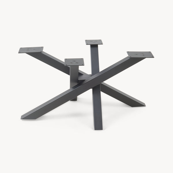 Piètement de table Umala acier noir [en.casa]
