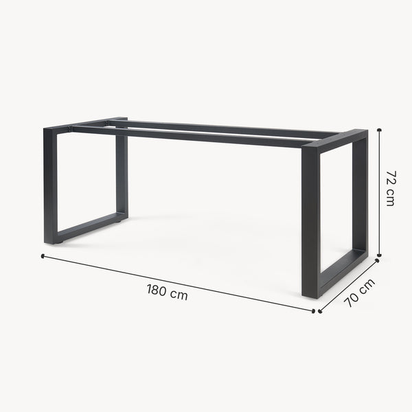 Piétement de table Vestmalu acier laqué noir [en.casa]