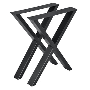 Piètement de table Greith lot de 2 - forme X en différentes couleurs et tailles [en.casa] - premiumXL