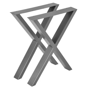 Piètement de table Greith lot de 2 - forme X en différentes couleurs et tailles [en.casa] - premiumXL