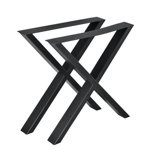Piètement de table Greith lot de 2 - forme X en différentes couleurs et tailles [en.casa] - premiumXL