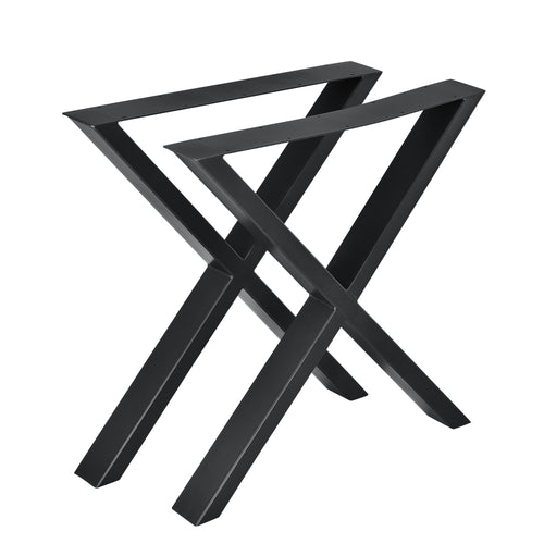 Piètement de table Greith lot de 2 - forme X en différentes couleurs et tailles [en.casa] - premiumXL